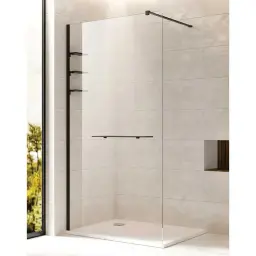 NAU6310-L Walk in Matt Black 90x195 Leva