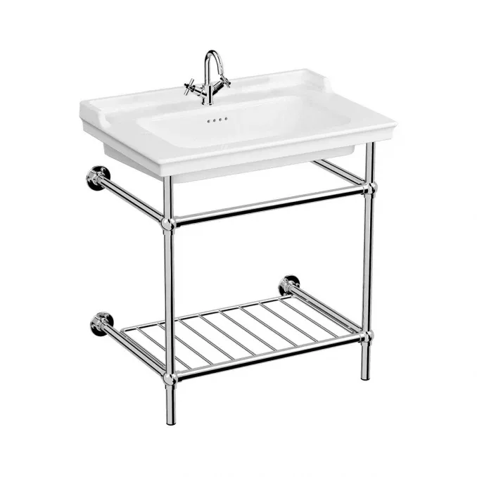 Vitra Lavabo VALARTE 65cm sa prelivom sa metalnim stalkom