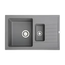 Metalac X Granit Quadro PLUS 1.5D 780x500 fi 90 sa sifonom Grafit 372988