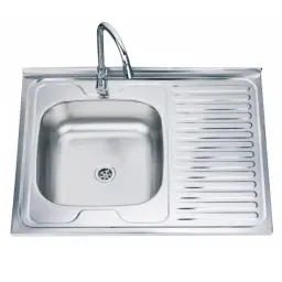 Inter Ceramic Sudopera alpaka nasadna pravougaona 60x80x16 sifon 9cm hrom+s