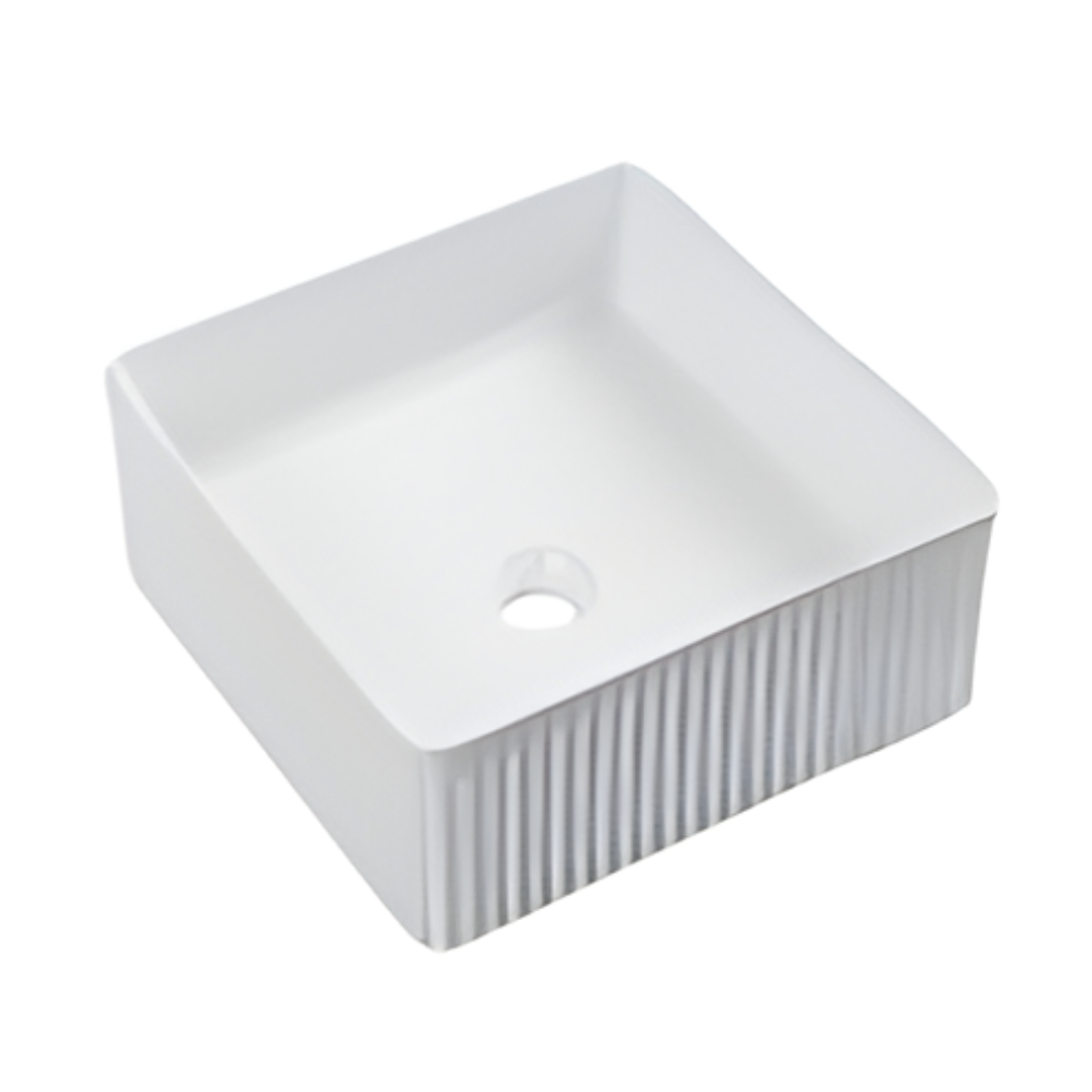 Hidrosan lavabo Art 375*375*130 [KW-1592] [bela, sjaj]
