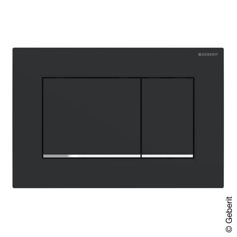 Geberit tipka Sigma 30 Crna /sjajna/hrom 115.883.14.1