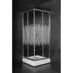 Minotti Tuš kabina kvadratna 90x90x185cm 5mm staklo sa kvadratićima JAK 5191