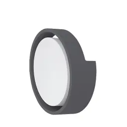 Braytron LED Zidna Svetiljka Okrugla 12W Sivi 3000K IP65 BG38-00702