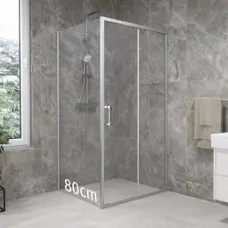 Basic bočni panel 80×200 hrom/proziran