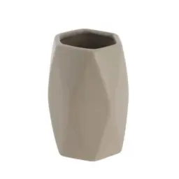 Tendance Čaša za četkice dijamant 11,5x7,5cm keramika sivo smeđa