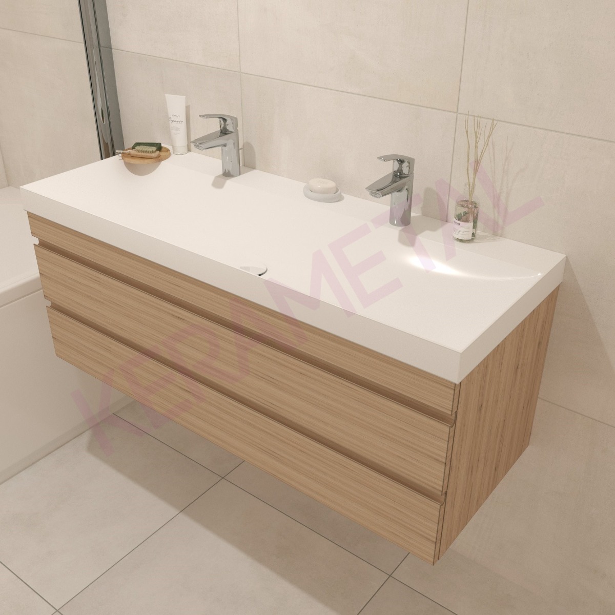 Kolpa ormarić sa umivaonikom Naomi OUN 120cm Natural wood 546680