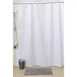 Tendance Zavesa + 12 PP kukica 180 x 200 CM poliester, Bela