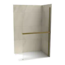 COPEN MONTE SUPERIOR WALK-IN SA POLICOM I DRŽAČEM ZLATNA ČETKANA 80x200 C-02-WIS80BG