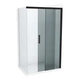 COPEN ALPHA Stakleni paravan BLACK 1400×2000 8mm staklo soft close C-02-B9140SC