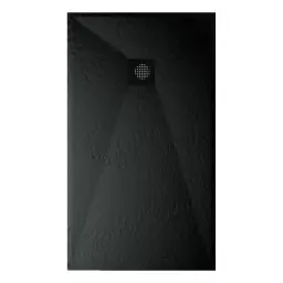 Astral Lithos Tuš kada 140x80 - Liveni mermer Crna