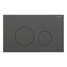 Geberit Sigma40 Round tipka za dvokoličinsku tehniku ispiranja brušeni crni hrom easy-to-clean 115.628.QD.1