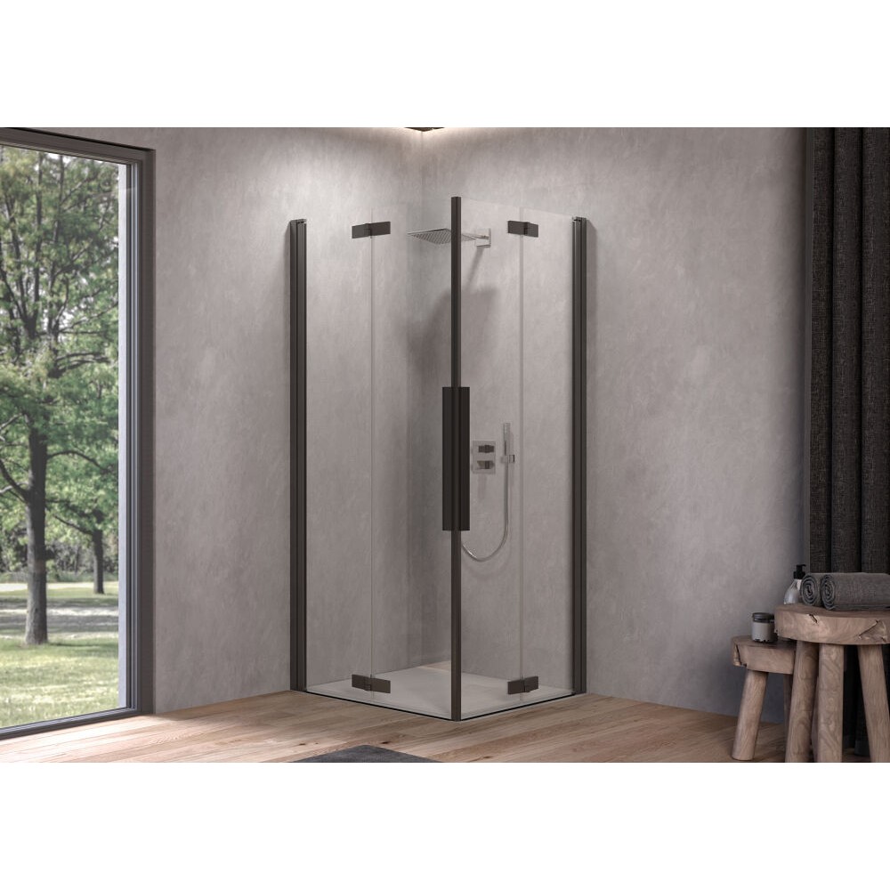 Kolpa Polaris Tuš kabina Q100 B/1 Fold Black 516140