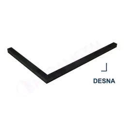 Gredica za tuš kabinu 120x80 DESNA Crna 6x5cm