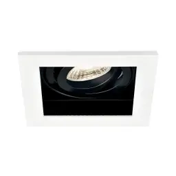 Braytron GU10 Ugradna Rozetna Kvadratna Jednostruka Bela/Crna BH03-05020