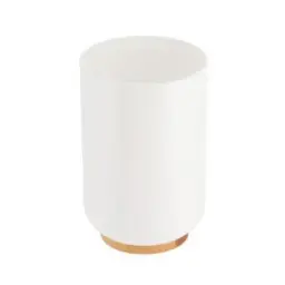 Tendance Čaša POLIRESIN/BAMBUS BATH, Bela/BAMBUS