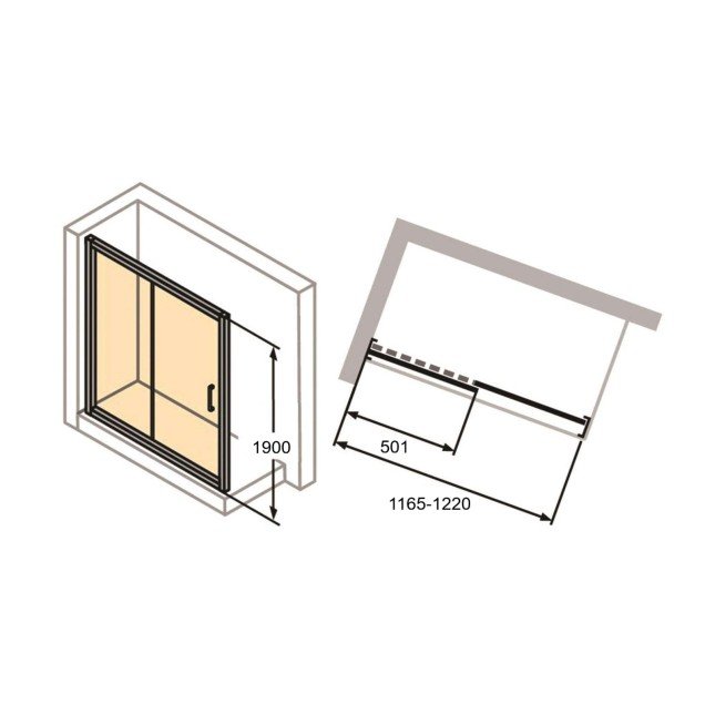 Huppe Classics 2 Tuš Vrata 120 Dvodelna Prozirno Antiplak Staklo, Mat Silver H=1.9M C20402.087.322