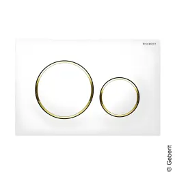 Geberit tipka Sigma 20 Bela/pozlaćena/bela 115.882.KK.1