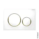 Geberit tipka Sigma 20 Bela/pozlaćena/bela 115.882.KK.1