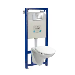 Visam WC SET - ugradni vodokotlić+ Efes hrom taster+ Pro konzolna wc šolja+ Klasik wc daska