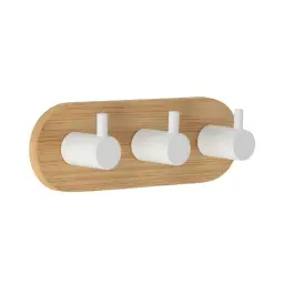 Tendance Čiviluk sa 3 kukice 3m 3,5x13,5x3,5 bambus/metal bela