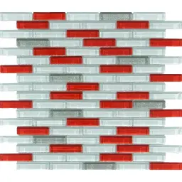 Red Silver 5 Stakleni Mozaik 30,6x32