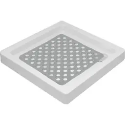 Tendance Guma za kadu 50x50cm sa rupama pvc providno siva