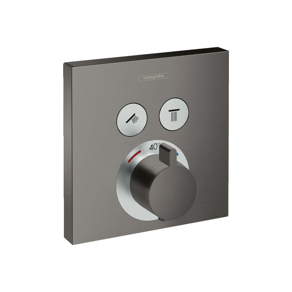 Hansgrohe ShowerSelect mešač termostatski za tuš kadu 2 funkcije Brushed Black Chrome15763340