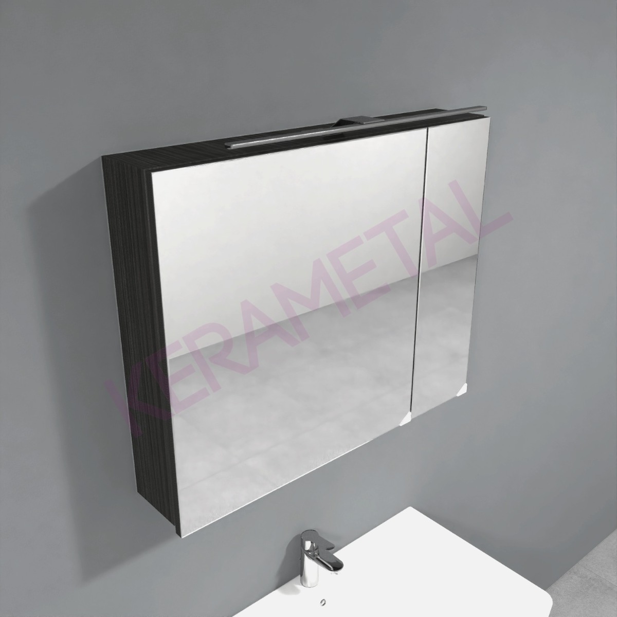 Kolpa ormarić Oxana TOO 80cm Hacienda Black LED SW S 508270