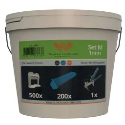 System Leveling Komplet 1mm(500 spona + 200 kajli + klešta)