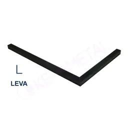 Gredica za tuš kabinu LEVA 100x80 Crna 6x5cm