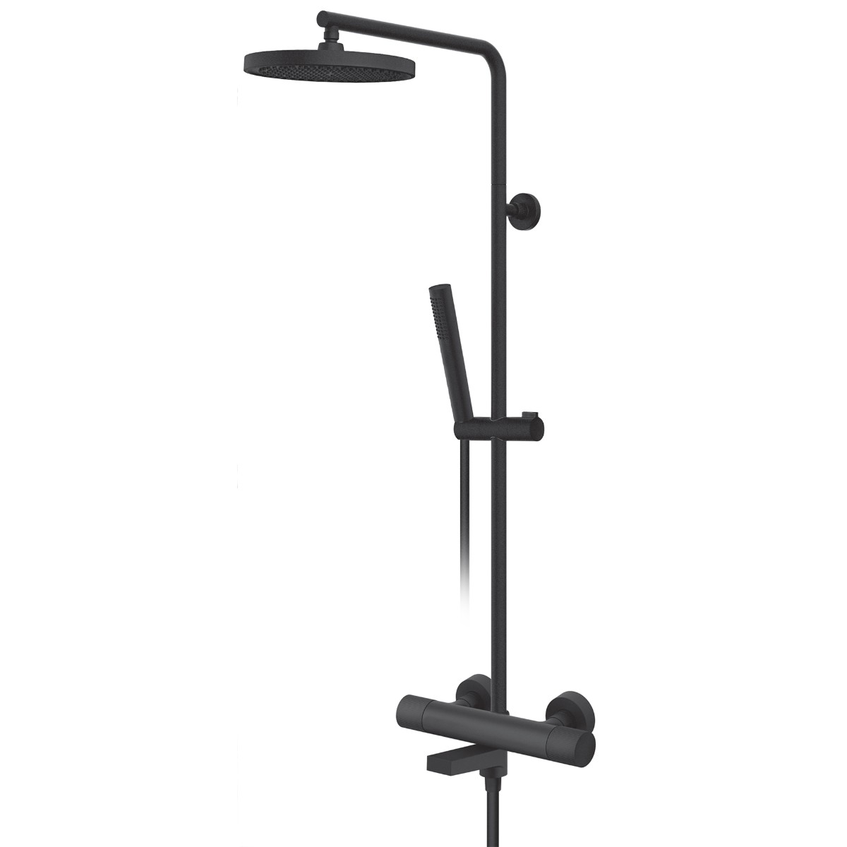 Rosan S4 Black Usponski tuš sa izlivom 437351B