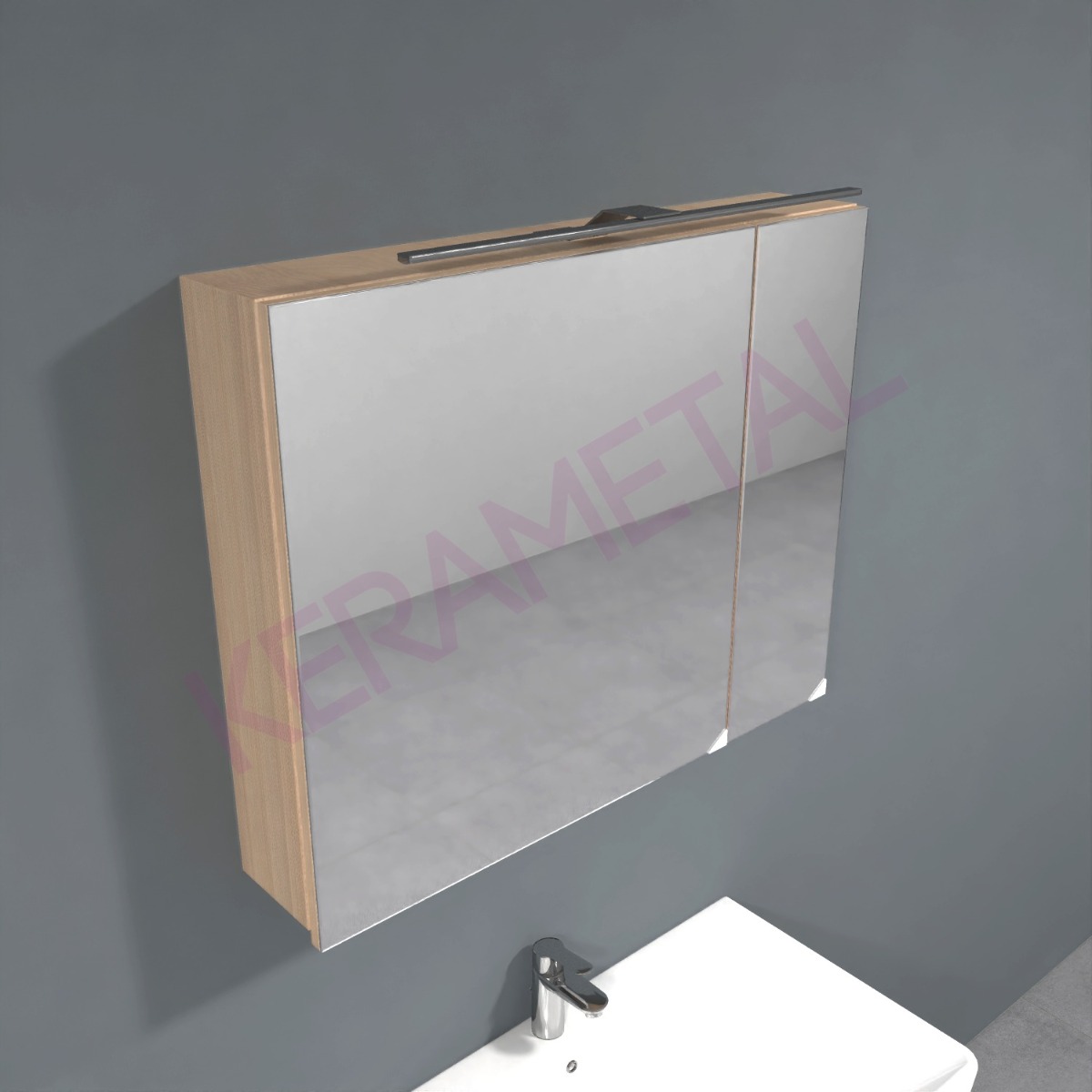 Kolpa ormarić Oxana TOO 80cm Acacia light LED SW S 508260
