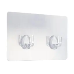 Tendance Kukica dvostruka samolepljiva 8 x 2 x 14,5 ps/pvc srebrna