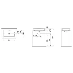 LAUFEN PRO S umivaonik 60x38 cm 8.1295.3.000.104.1