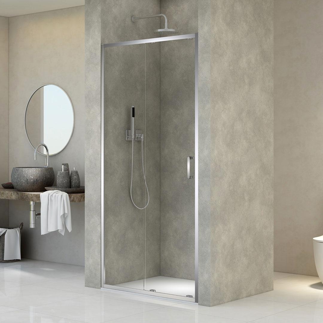 Modulare paravan 120×200 hrom/proziran