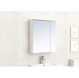Inter Ceramic Kupatilski ormarić sa ogledalom zidni monca 60x17x70 pvc bela