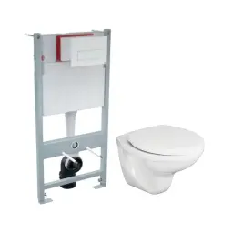 Alca SET ugradni vodokotlić Bela tipka WC šolja Fayans Neo I WC daska