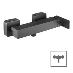 Herz Unitas baterija SQ Black Q40B za tuš kadu crna 00494B