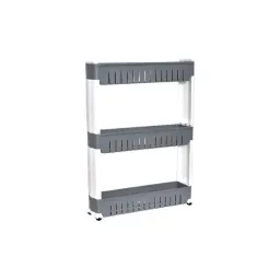 Tendance Trostruka polica NA TOČKIĆE 12X54X72 CM PP SIVO/BELA