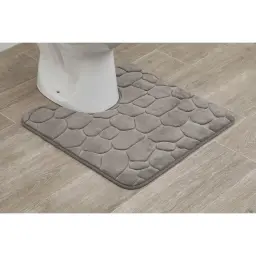 Tendance Tepih za kupatilo pebble 50x50cm memorijska pena mikrofiber sivo smeđa