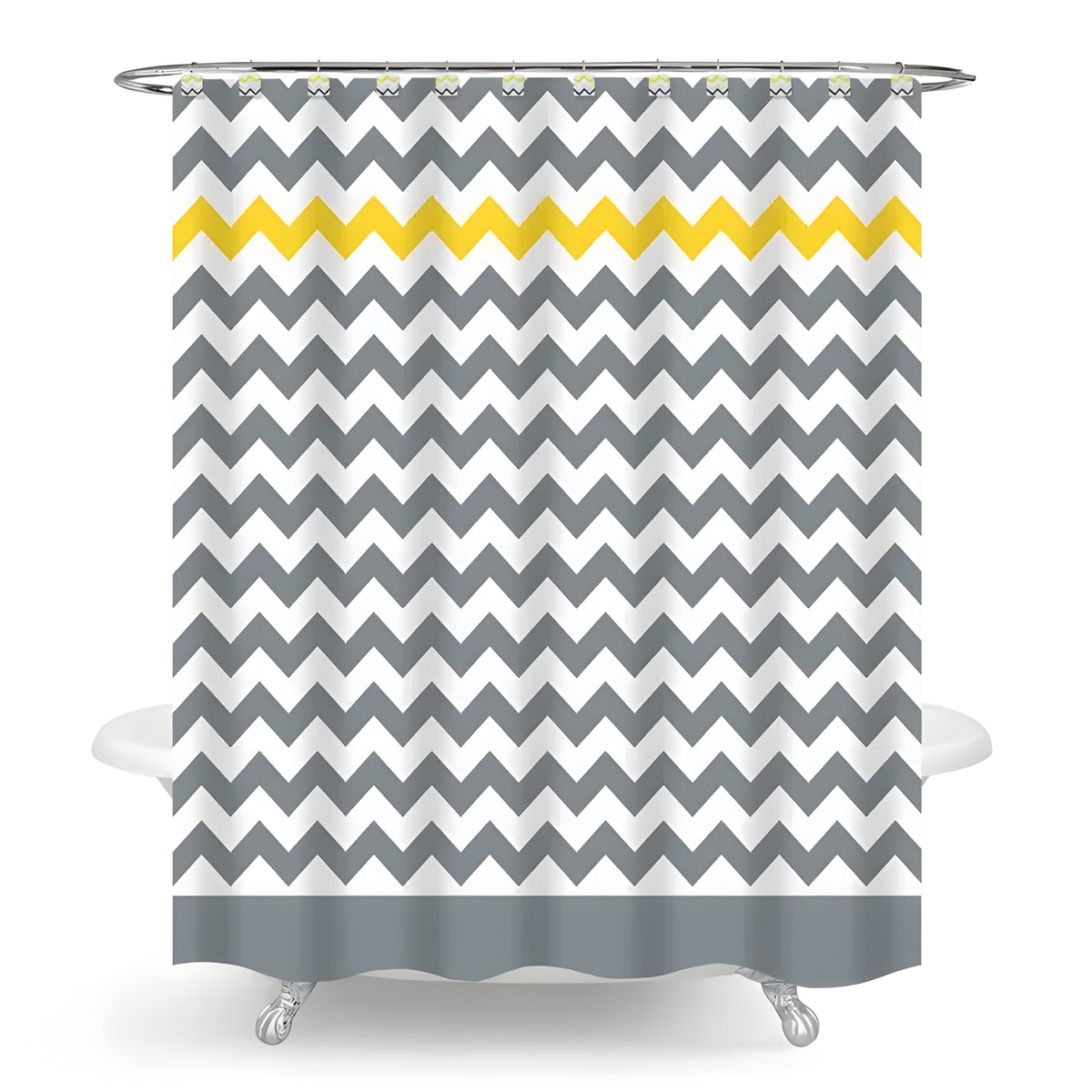 Minotti Kupatilska zavesa 2000x1800 summer vibes sa dekorativnim kukicama MZ20