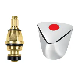 Rosan Gornji deo 3/8"-sa ruč., CRVENA-plast.hrom PGDK38C