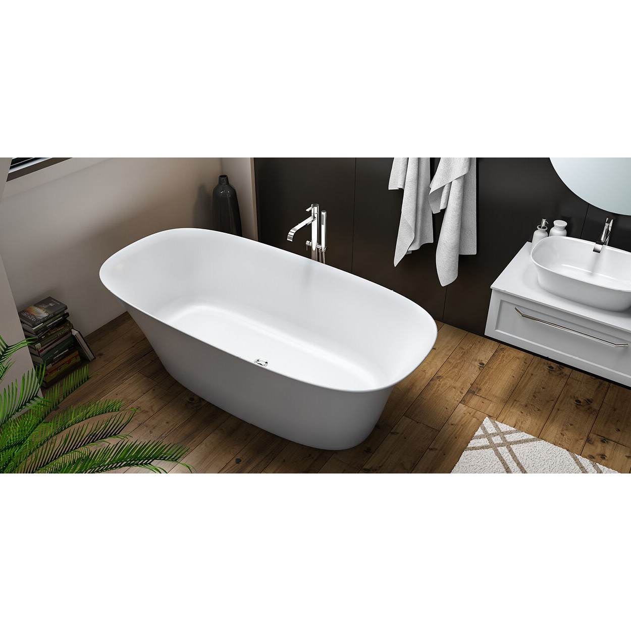 Kolpa Samostojeća Kada Blanche 180x85/O-FS + sifon (White) 561090