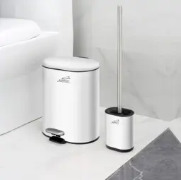 Inter Ceramic Set ovalna kup. kanta 6l soft clo 24x32 i wc četka fr line 11,6x53 bela