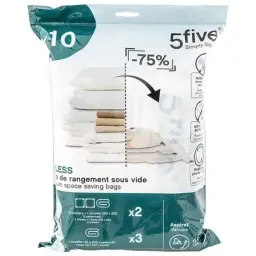 Five Korpa za veš 80 l, poliester/polipropilen/karton, bela
