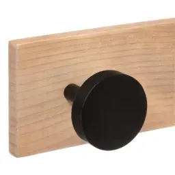 Five Čiviluk za odeću sa 6 kukica 58x7x8 mdf/pin crna