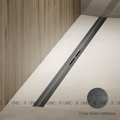 Tece Drainprofile crna hrom četkana 1200 kanalica 671201