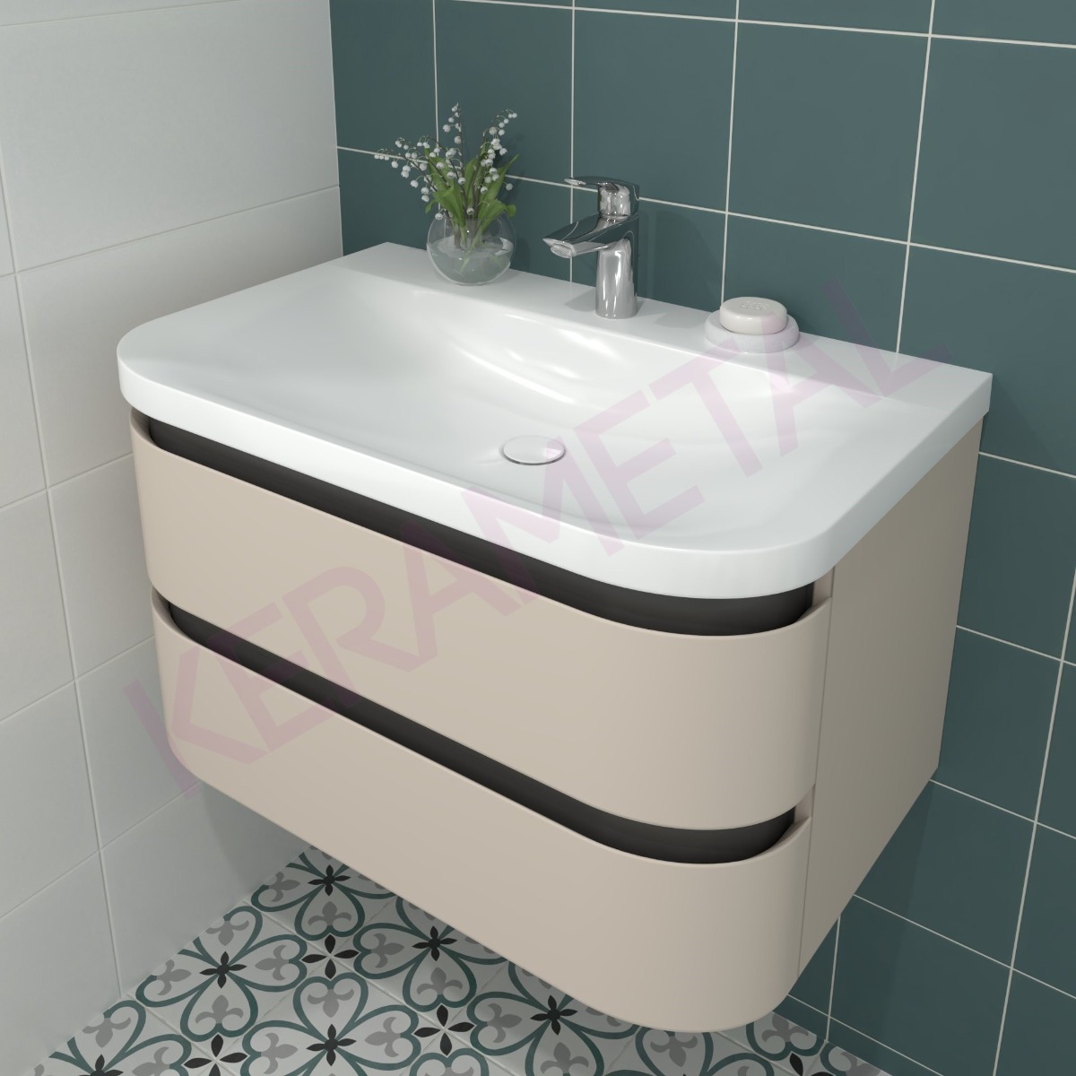 Kolpa ormarić sa umivaonikom Vittoria OUV 80cm Beige 547030