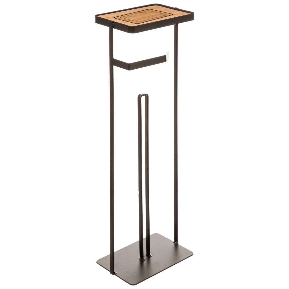 Five Držač toalet papira i telefona MODERN 18X12X592CM METAL Crna